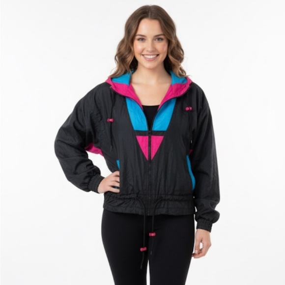 Vintage 80’s black jacket size medium - Picture 1 of 11